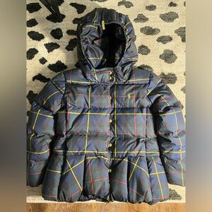 Polo Ralph Lauren girls coat - green plaid - size 6x